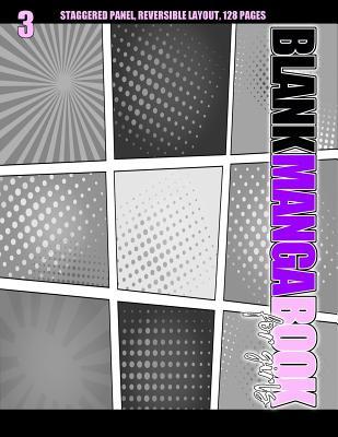 Download Blank Manga Book for Girls 3: Staggered Panel, Reversible Layout, 128 Pages -  | ePub