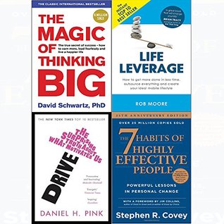 Download Magic of thinking big, drive, life leverage, 7 habits of highly effective people 4 books collection set - David J. Schwartz file in ePub