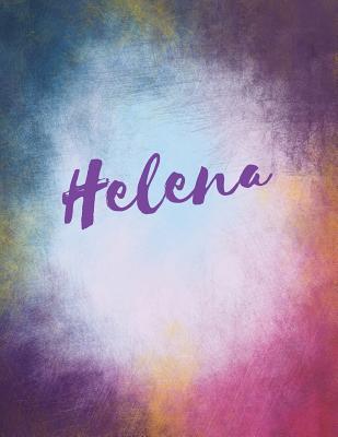Download Helena: Helena Personalized Journal Blank Book. Large 8.5 X 11 Attractive Watercolor Texture Purple Pink Orange & Blue Tones. Arty Stylish Pretty Journal for Girls. - Glitzy Designs file in PDF