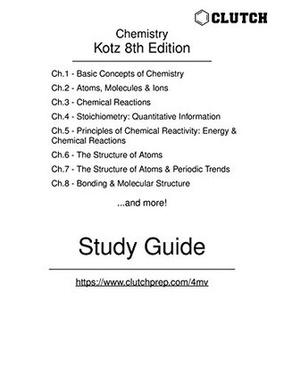 Read Online Study Guide for Chemistry and Chemical Reactivity, 8th Edition, by Kotz - Jules Bruno | PDF