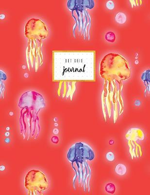 Read Online Dot Grid Journal: Coral Watercolor Jelly Fish, Dot Grid Paper, Soft Cover, Large, Basic, 110 Pages, Paperback -  | ePub