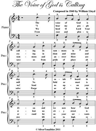 Read Online The Voice of God Is Calling William Lloyd Easy Piano Sheet Music - William Lloyd | PDF