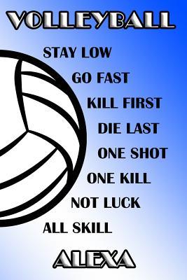 Read Online Volleyball Stay Low Go Fast Kill First Die Last One Shot One Kill Not Luck All Skill Alexa: College Ruled Composition Book Blue and White School Colors -  file in PDF