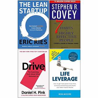 Download Lean Startup, 7 Habits of Highly Effective People, Drive Daniel Pink, Life Leverage 4 Books Collection Set - Eric Ries file in PDF